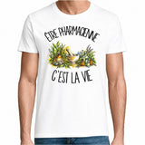 T-shirt Homme Blanc Être pharmacienne c'est la vie