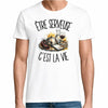 T-shirt Homme Blanc Être serveuse c'est la vie