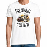 T-shirt Homme Blanc Être serveuse c'est la vie