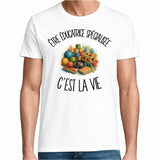 T-shirt Homme Blanc Être éducatrice spécialisée c'est la vie
