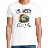 T-shirt Homme Blanc Être caissière c'est la vie