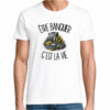 T-shirt Homme Blanc Être banquier c'est la vie