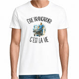 T-shirt Homme Blanc Être brancardier c'est la vie