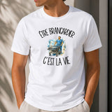 T-shirt Homme Blanc Être brancardier c'est la vie
