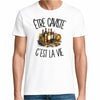 T-shirt Homme Blanc Être caviste c'est la vie