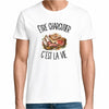 T-shirt Homme Blanc Être charcutier c'est la vie