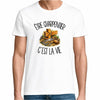 T-shirt Homme Blanc Être charpentier c'est la vie