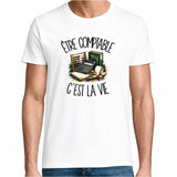 T-shirt Homme Blanc Être comptable c'est la vie