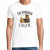 T-shirt Homme Blanc Être déménageur c'est la vie