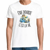 T-shirt Homme Blanc Être dentiste c'est la vie