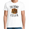 T-shirt Homme Blanc Être ébéniste c'est la vie