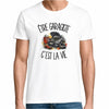 T-shirt Homme Blanc Être garagiste c'est la vie