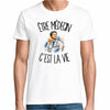 T-shirt Homme Blanc Être médecin c'est la vie