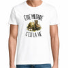 T-shirt Homme Blanc Être militaire c'est la vie