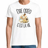 T-shirt Homme Blanc Être ostéo c'est la vie