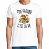 T-shirt Homme Blanc Être pâtissier c'est la vie