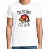 T-shirt Homme Blanc Être secouriste c'est la vie