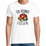 T-shirt Homme Blanc Être secouriste c'est la vie