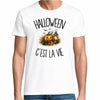 T-shirt Homme Blanc Halloween c'est la vie