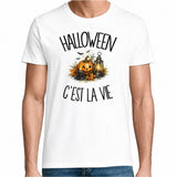 T-shirt Homme Blanc Halloween c'est la vie