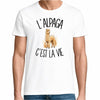 T-shirt Homme Blanc L'alpaga c'est la vie