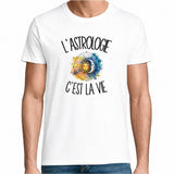 T-shirt Homme Blanc L'astrologie c'est la vie