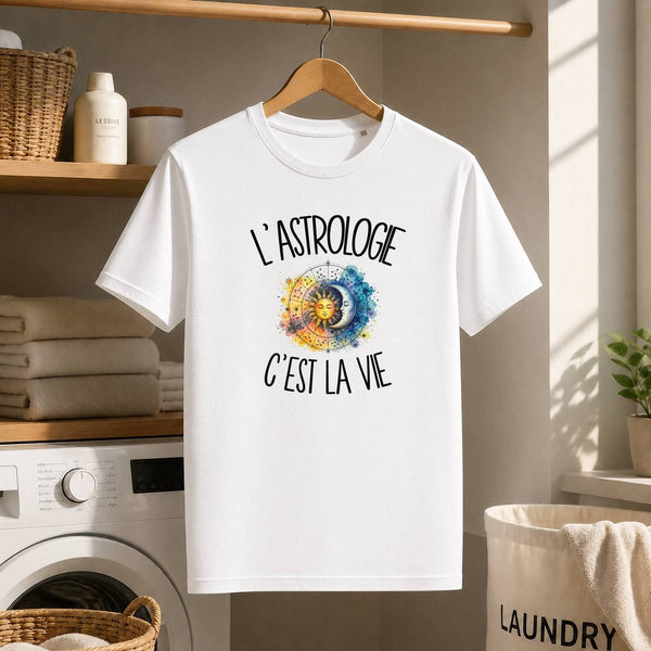 T-shirt Homme Blanc L'astrologie c'est la vie