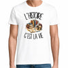 T-shirt Homme Blanc L'histoire c'est la vie