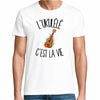 T-shirt Homme Blanc L'ukulélé c'est la vie