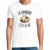 T-shirt Homme Blanc La Camargue c'est la vie