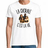 T-shirt Homme Blanc La chorale c'est la vie