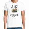 T-shirt Homme Blanc La luge c'est la vie