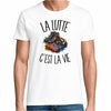 T-shirt Homme Blanc La lutte c'est la vie