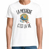 T-shirt Homme Blanc La mosaïque c'est la vie