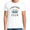 T-shirt Homme Blanc La natation synchronisée c'est la vie