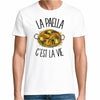 T-shirt Homme Blanc La paella c'est la vie