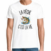 T-shirt Homme Blanc La pêche c'est la vie