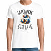 T-shirt Homme Blanc La pétanque c'est la vie
