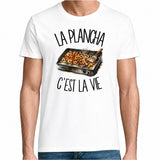 T-shirt Homme Blanc La plancha c'est la vie