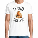 T-shirt Homme Blanc La poterie c'est la vie
