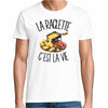 T-shirt Homme Blanc La raclette c'est la vie
