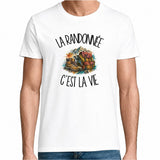 T-shirt Homme Blanc La randonnée c'est la vie