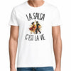 T-shirt Homme Blanc La salsa c'est la vie