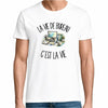 T-shirt Homme Blanc La vie de bureau c'est la vie