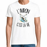 T-shirt Homme Blanc L'aviron c'est la vie