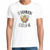 T-shirt Homme Blanc Le badminton c'est la vie