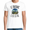 T-shirt Homme Blanc Le bivouac c'est la vie