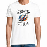 T-shirt Homme Blanc Le bobsleigh c'est la vie