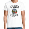 T-shirt Homme Blanc Le Canada c'est la vie