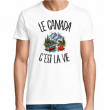 T-shirt Homme Blanc Le Canada c'est la vie